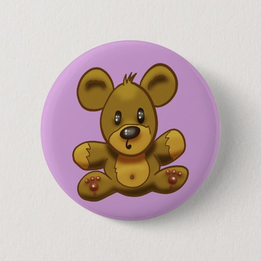 Cute Teddy Bear Ronde Button 5,7 Cm (Voorkant)