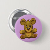 Cute Teddy Bear Ronde Button 5,7 Cm (Voorkant /achterkant)