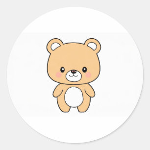Cute Teddy Bear Ronde Sticker