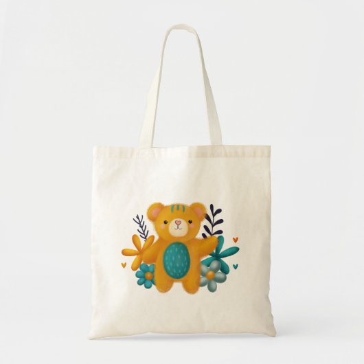 Cute Teddy Bear Tote Bag – Kawaii Design (Devant)