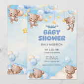 Cute Teddy Bear Twinkle Little Star Kaart (Voorkant / Achterkant)