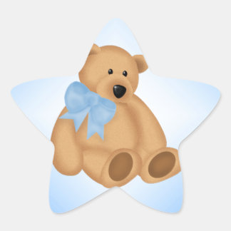Cute Teddy Bear, voor Baby Boy Ster Sticker