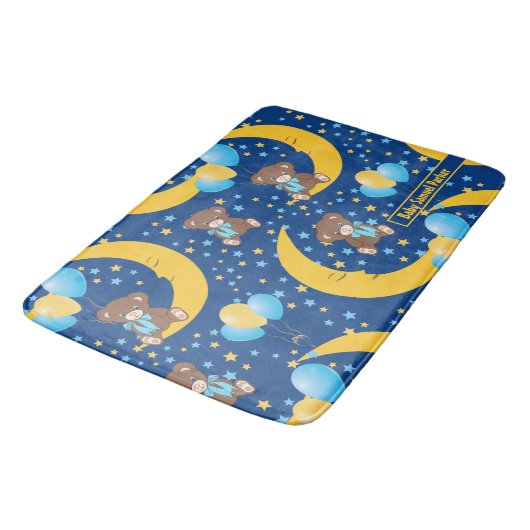 Cute Teddy Bear zit op het Mon Pattern Badmat (Gekanteld)