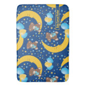 Cute Teddy Bear zit op het Mon Pattern Badmat (Voorkant Verticaal)