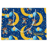 Cute Teddy Bear zit op het Mon Pattern Groot Cadeauzakje (Voorkant)