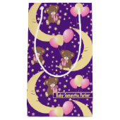 Cute Teddy Bear zit op het Mon Pattern Klein Cadeauzakje (Voorkant)