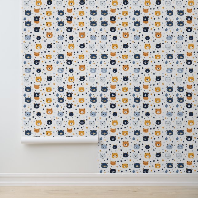 Cute Teddy Bears Behang (Applicatie)