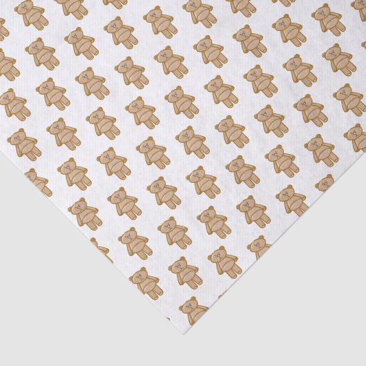Cute Teddy Bears Pattern Tissuepapier (Detail)
