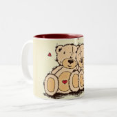 Cute Teddy Bears Tweekleurige Koffiemok (Voorkant links)