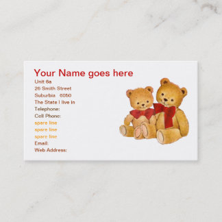 Cute Teddy Bears Visitekaartje