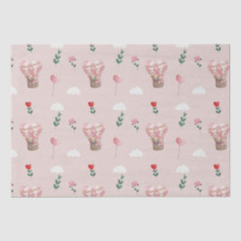 Cute teddy beer gift ballon Valentijnsdag Tissuepapier