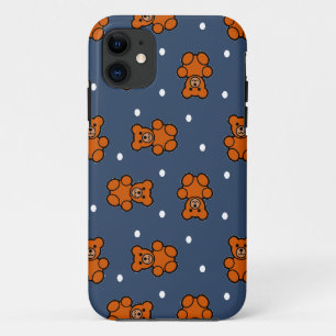 Cute teddy beer op polka dot iPhone 11 hoesje