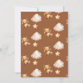 Cute Teddy Ours Bébé Douche Invitations (Dos)