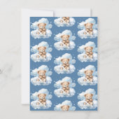 Cute Teddy Ours Bébé Douche Invitations (Dos)