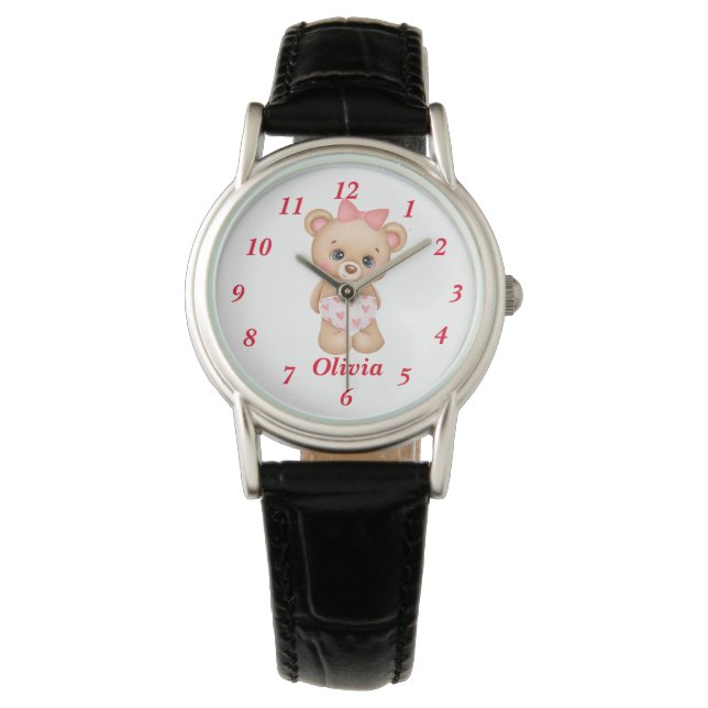 Cute Teddy Printed eWatch Horloge (Voorkant)