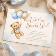 Cute Teddybeer Baby Shower met Ballonnen