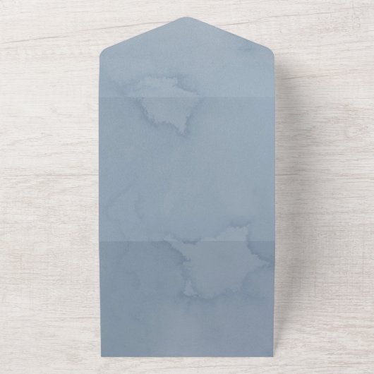 Cute Teddybeer Kledinglijn Jongen Baby Shower All In One Uitnodiging (Buitenkant)