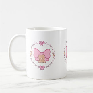 Cute Teddybeer Roze Lint Boog Keramische Mok - Kaw