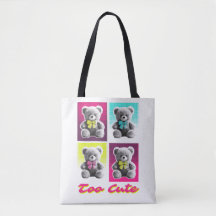 Cute Teddybeer Stijl Kleurrijke Beer Patroon Ontwe