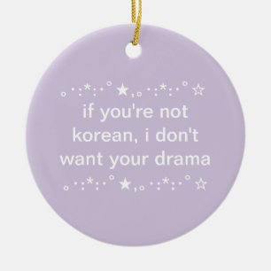 Cute Teen Aesthetic Kpop en Kdrama Keramisch Ornament