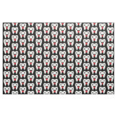 Cute Teeth Hearts Pattern Stof (Yard (91,4 cm))