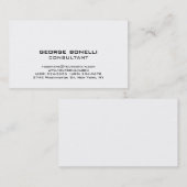 Cute tendance Noir & Blanc Classique Carte de visi (Devant / Derrière)