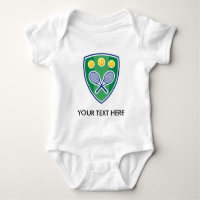 Cute tennis baby bodysuit. Naam of aanhalingsteken