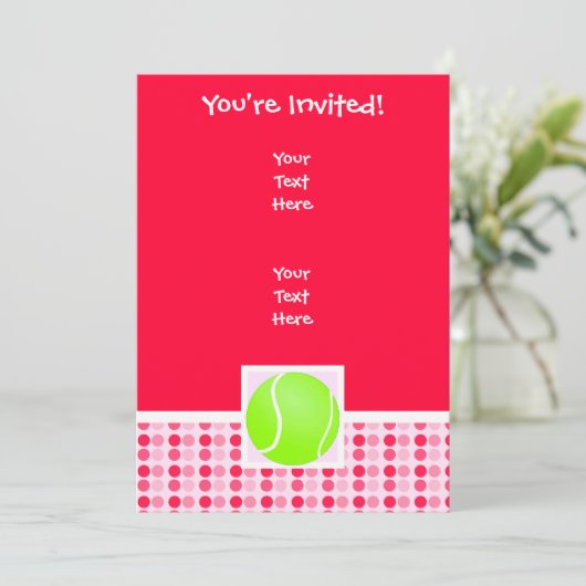 Cute Tennis Ball Kaart (Staand voorkant)