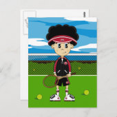 Cute Tennis Boy Briefkaart (Voorkant / Achterkant)