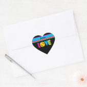 Cute Tennis LOVE - aangepaste naam Hart Sticker (Envelop)