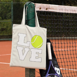Cute Tennis Love Bag voor Tennis Players and Fans Tote Bag