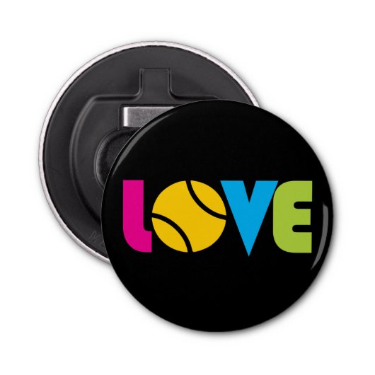 Cute Tennis LOVE -   Button Flesopener (Voorkant)