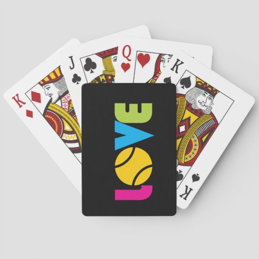 Cute Tennis LOVE - Pokerkaarten (Achterkant)