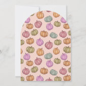 Cute Terracotta Pumpkin First Birthday Invitation Kaart (Achterkant)