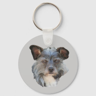 Cute Terrier Mixed Breed Mutt Dog Sleutelhanger