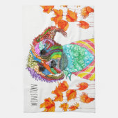 Cute Terrier Mixte Serviette De Cuisine (Vertical)