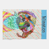 Cute Terrier Mixte Serviette De Cuisine (Horizontal)