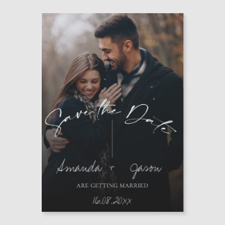 Cute Text Overlay Monogram Two Photo Weddenschap