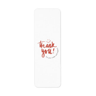cute Thank You Return Address Label– Small Busines Etiket