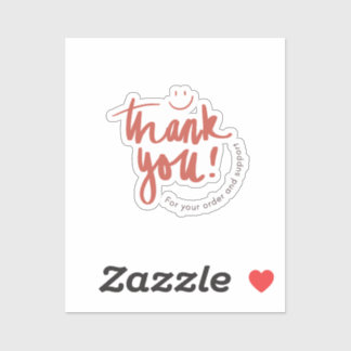 cute Thank You Return Address Label– Small Busines Sticker