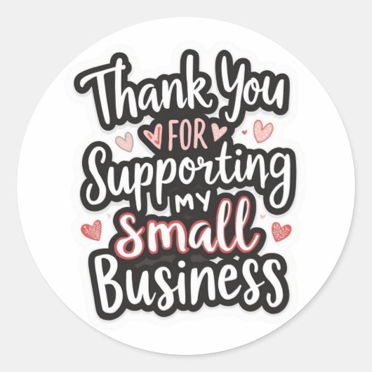 Cute thank you sticker perfect for small business  (Devant)