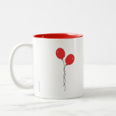 Cute "Thanks" with Red Balloon Thank You Gift Mug (Gauche)