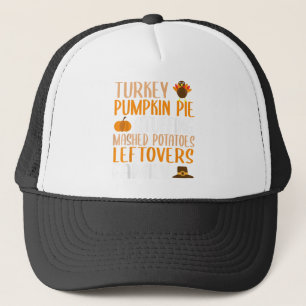 Cute Thanksgiving Family Turkey Pumpkin Pie Stuffi Trucker Pet