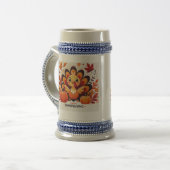 Cute Thanksgiving kalkoen mok rand (Voorkant links)