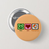 Cute Thanksgiving Oranje Ronde Button 5,7 Cm (Voorkant /achterkant)