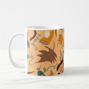 Cute Thanksgiving Pilgrim Herfst Greenery Koffiemok