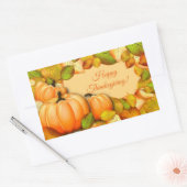 Cute Thanksgiving Pumpkin Rechthoekige Sticker (Envelop)