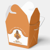 Cute Thanksgiving Turkey Orange Leftovers Take Out Bedankdoosjes (Geopend)
