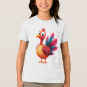 Cute Thanksgiving Turkey T-Shirt (Voorkant)