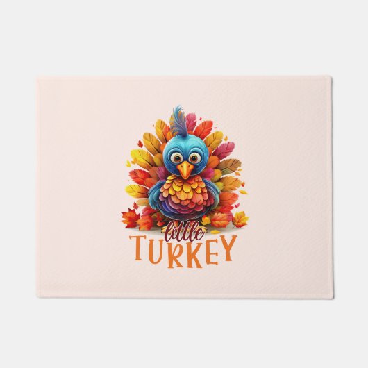 Cute Thanksgiving Turkije Deurmat (Voorkant)
